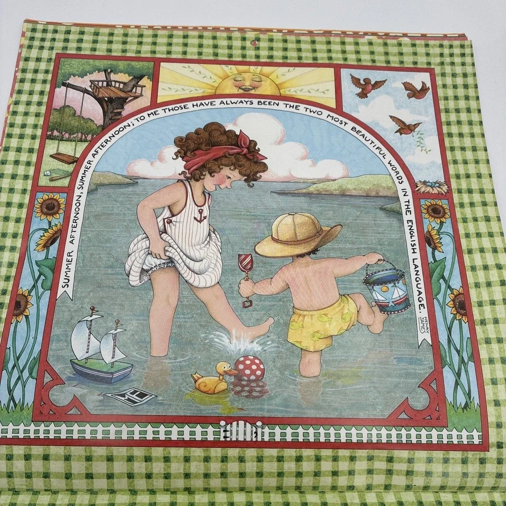 Vintage Mary Engelbreit 1989 Family Traditions Wall Calendar Whimsical Art 12x12
